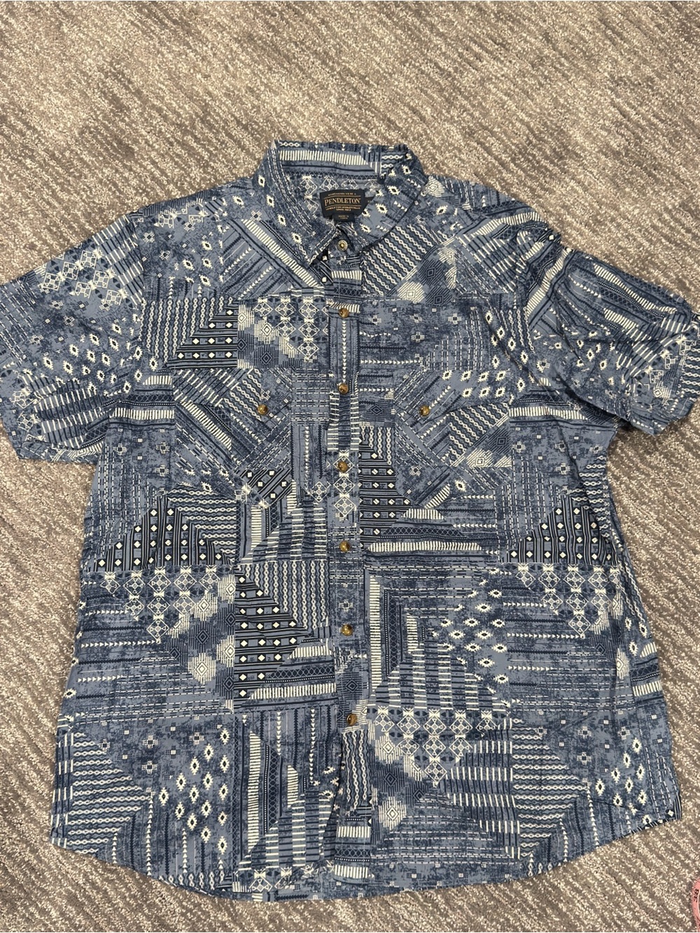 Pendleton Men’s Short Sleeve Woolen Mills Laramie Shirt Mens XL